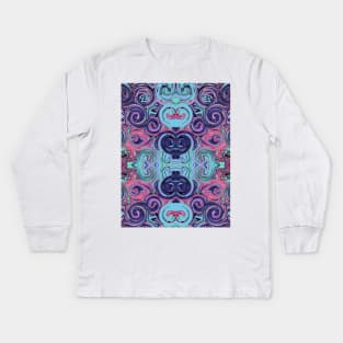 Psychedelic Swirls Kids Long Sleeve T-Shirt